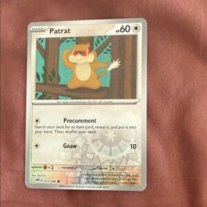 Patrat Trading Card with Brown and Tan Artwork